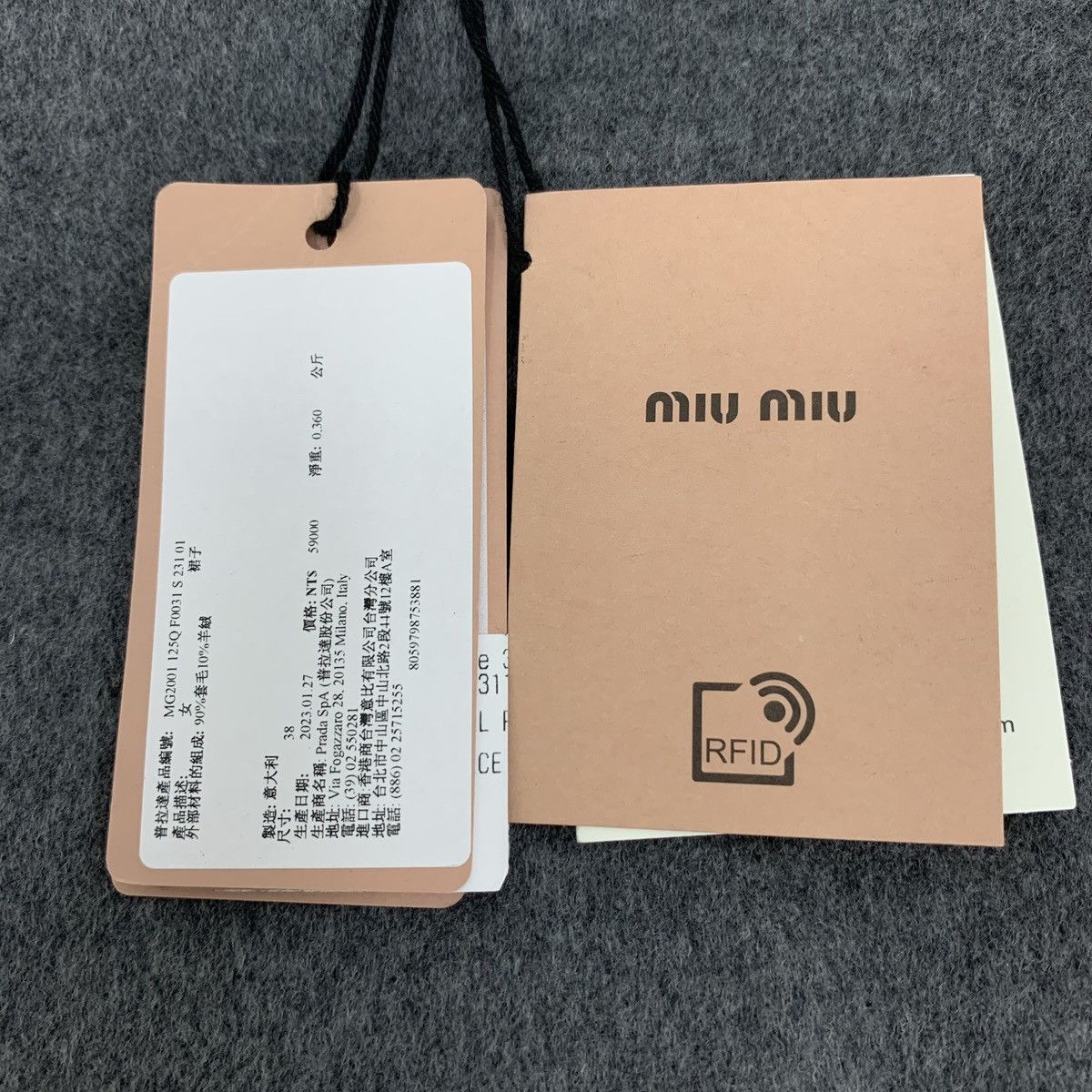 Miu Miu Miu Miu 22FW Grey Letter Embroidery Wool Casual Skirt K26WX Size 26" / US 2 / IT 38 - 6 Thumbnail