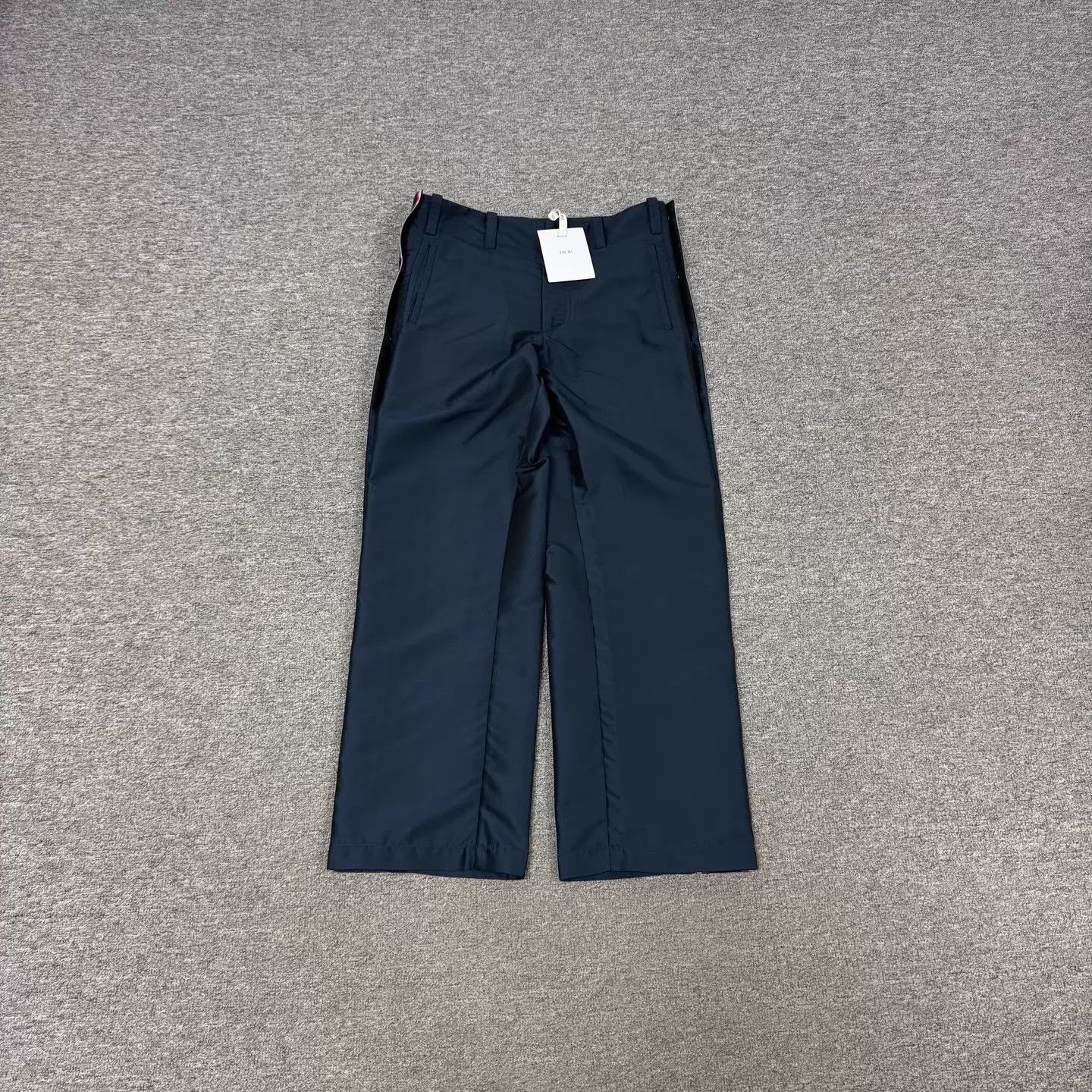 Dior Dior Navy Blue RW Webbing Logo Button Wide Pants Size 26" / US 2 / IT 38 - 2 Thumbnail