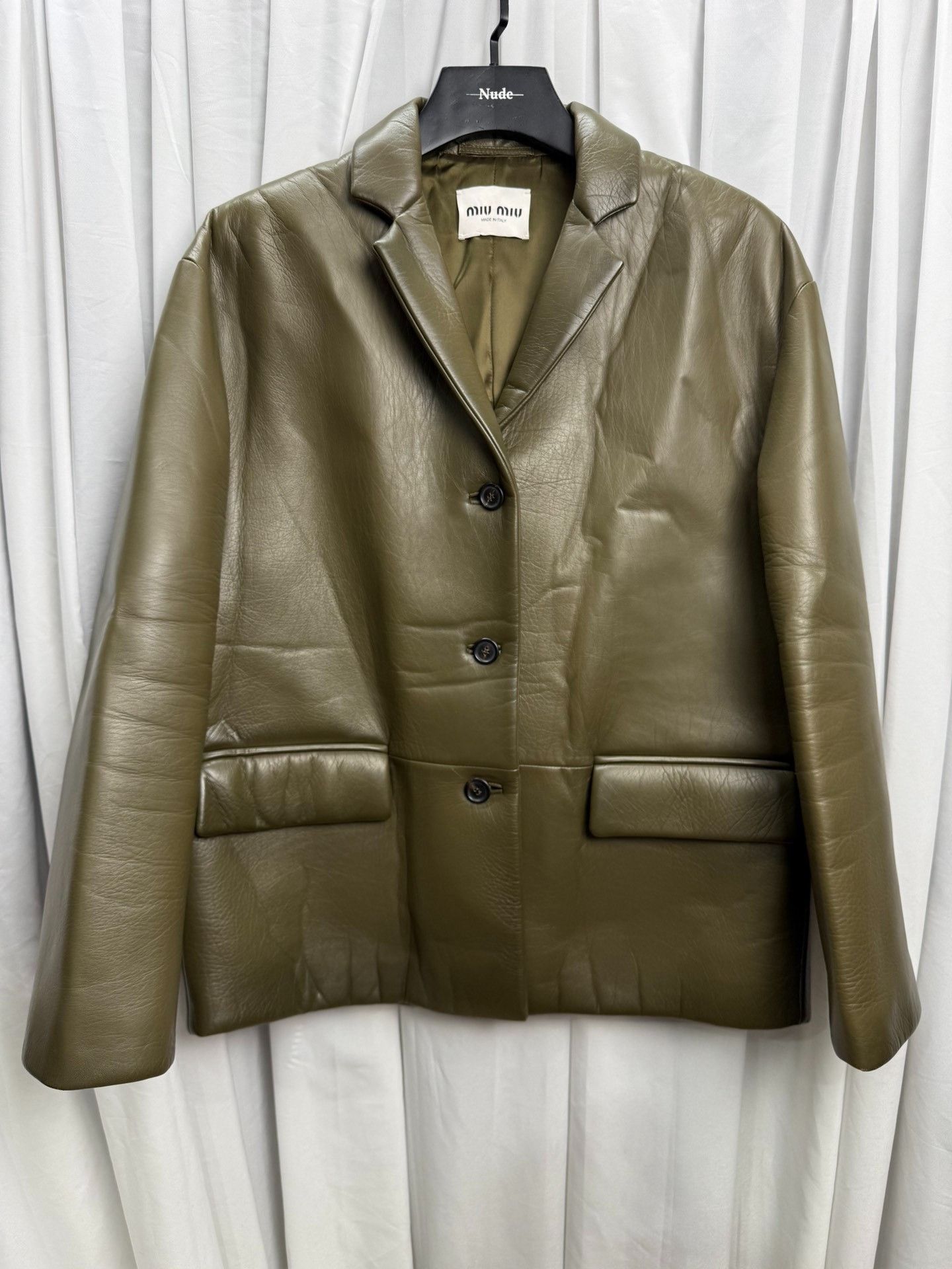Miu Miu MIU MIU 24SS Leather Blazer Size M / US 6-8 / IT 42-44 - 1 Thumbnail