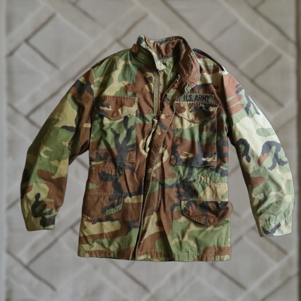 Vintage US Army M65 Field Jacket XS Short Camouflage Military Coat