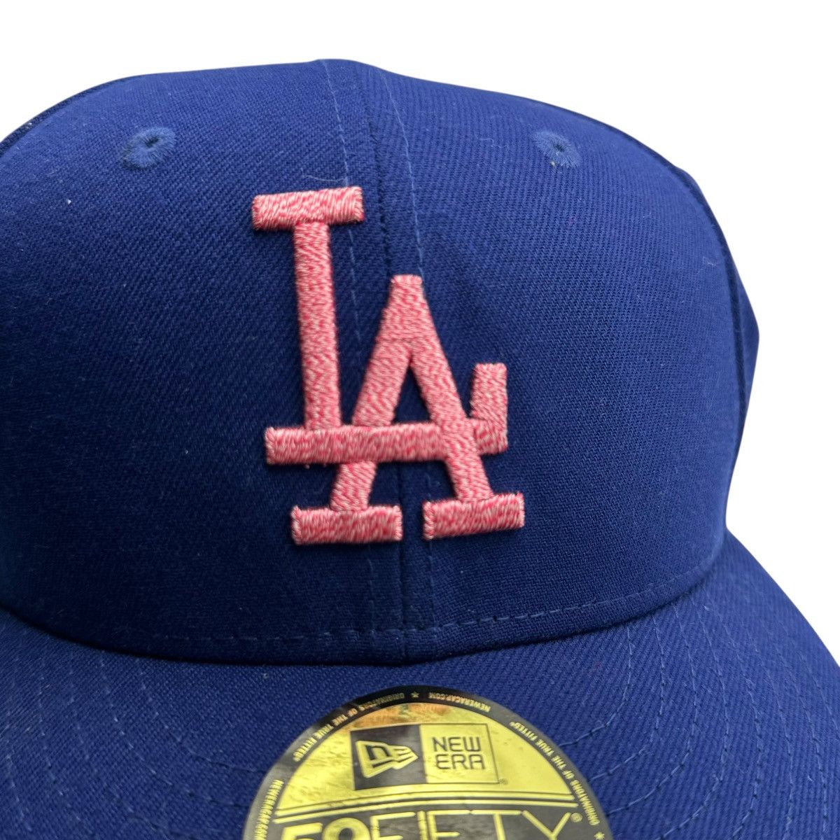 New Era LA Los Angeles Dodgers MLB New Era 59FIFTY 7 1/2 Cancer Size 38 - 3 Thumbnail