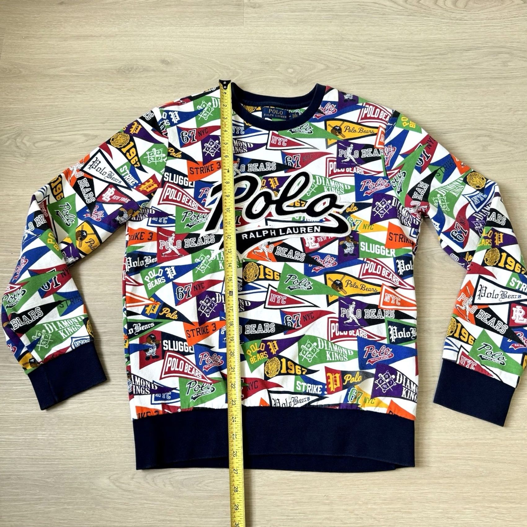 Polo Ralph Lauren Polo Ralph Lauren Baseball Bear Pendant Crewneck Sweatshirt Size M Multicolor AOP Pullover Size US M / EU 48-50 / 2 - 6 Thumbnail