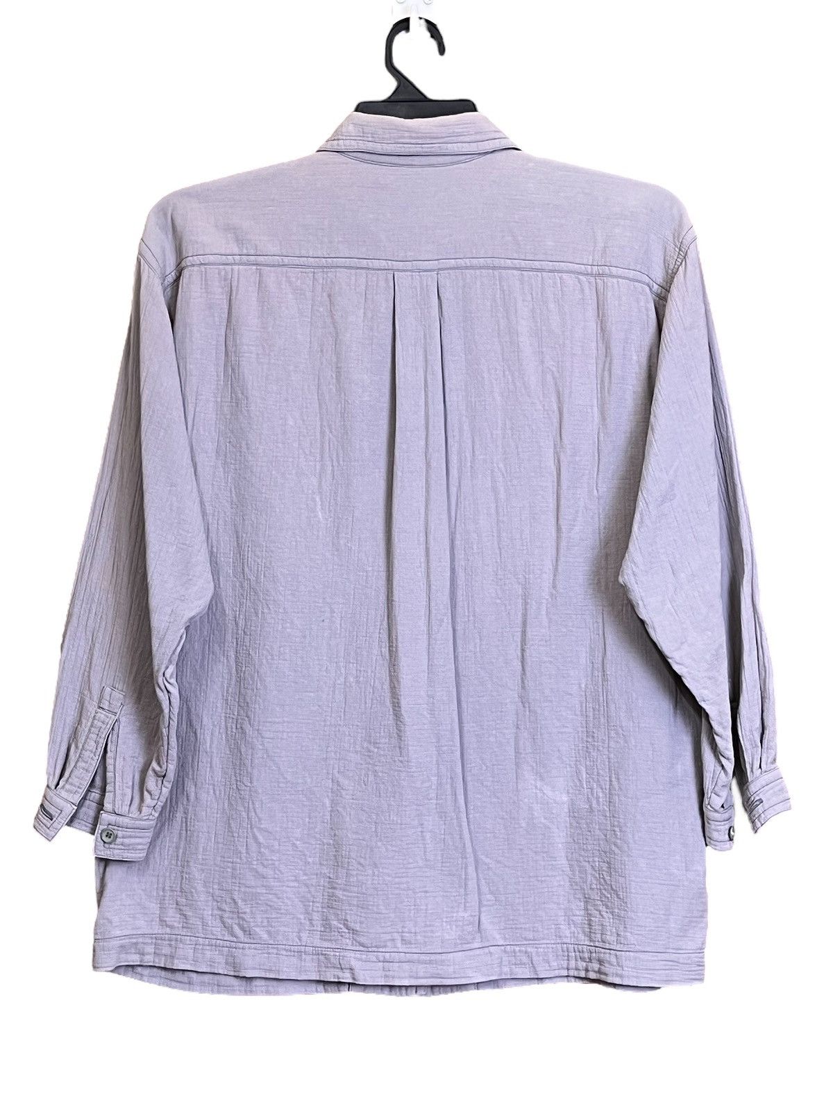 Issey Miyake Vintage ISSEY MIYAKE single pocket button ups faded shirt Size US M / EU 48-50 / 2 - 2 Thumbnail