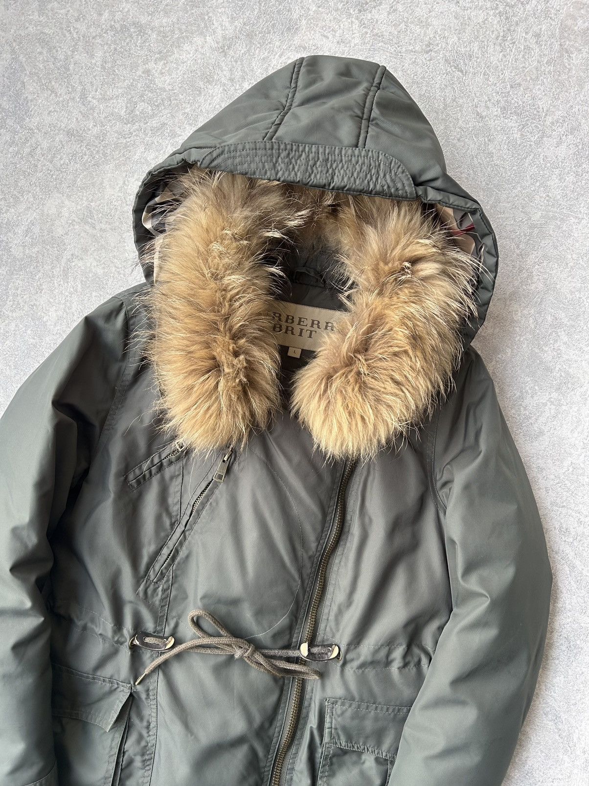 Burberry Burberry Brit Fur Ski Down Nova Check Parka Jacket Size L / US 10 / IT 46 - 11 Thumbnail
