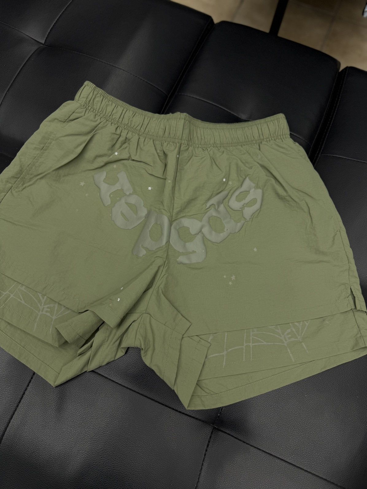 Sp5der Sp5der Double Layer WEB Shorts Size M (NEW) Green Size US 29 - 2 Thumbnail
