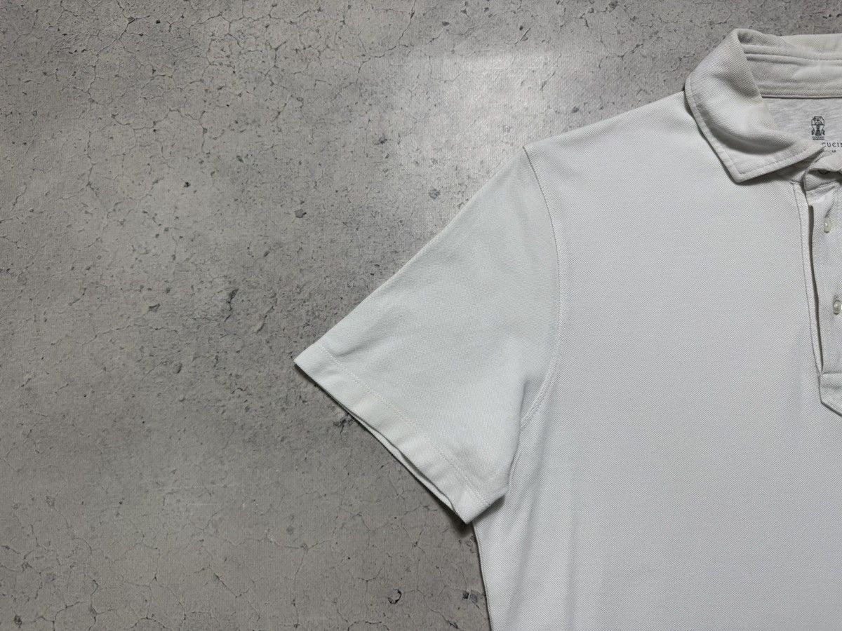 Brunello Cucinelli Brunello Cucinelli White Luxury Polo Shirt Size US M / EU 48-50 / 2 - 3 Thumbnail
