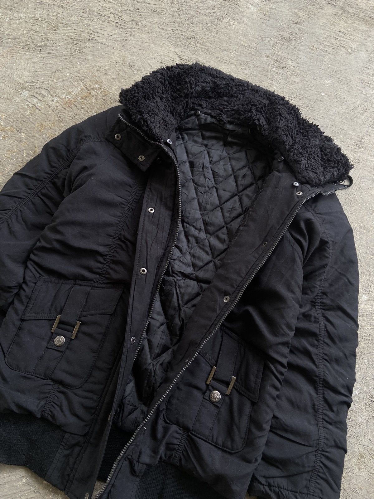 Japanese Brand 2000s Japanese Brand - Vkei Apocalypse Style Trim Fur Jacket Size US L / EU 52-54 / 3 - 4 Thumbnail