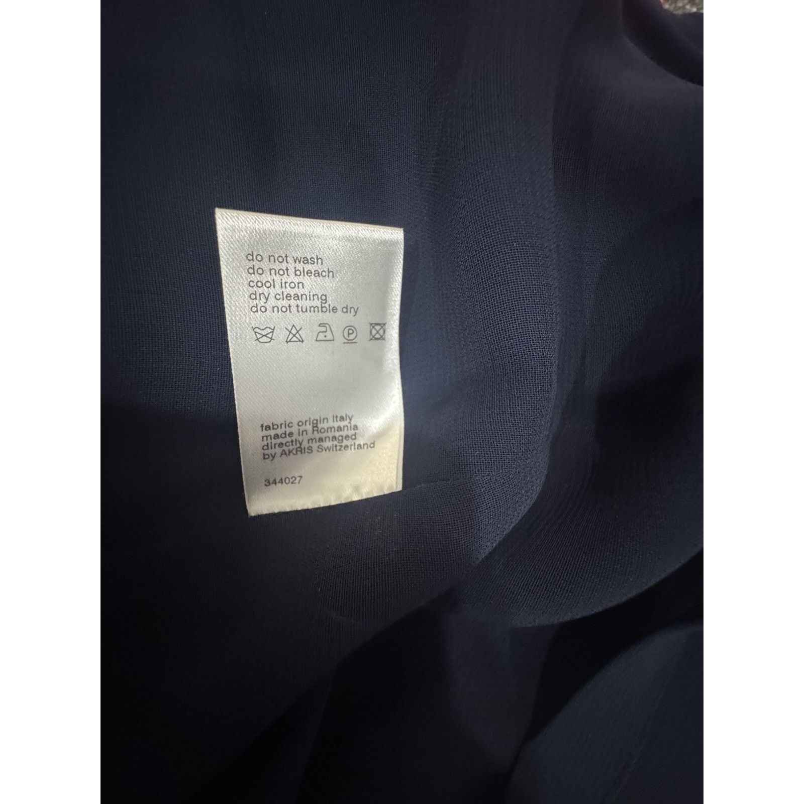 Akris Akris Punto Size 12 Navy Blue Back Zip Office/career Dress Size XL / US 12-14 / IT 48-50 - 8 Thumbnail