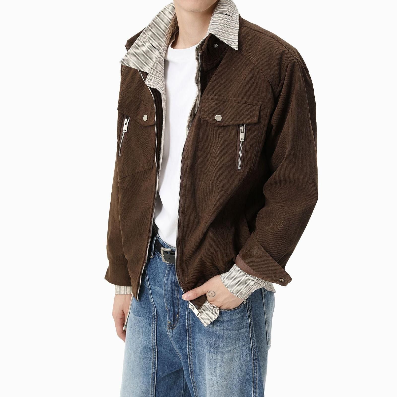 Japanese Brand Utility Jacket with Zip Pockets, Casual Fit Size US M / EU 48-50 / 2 - 1 Thumbnail