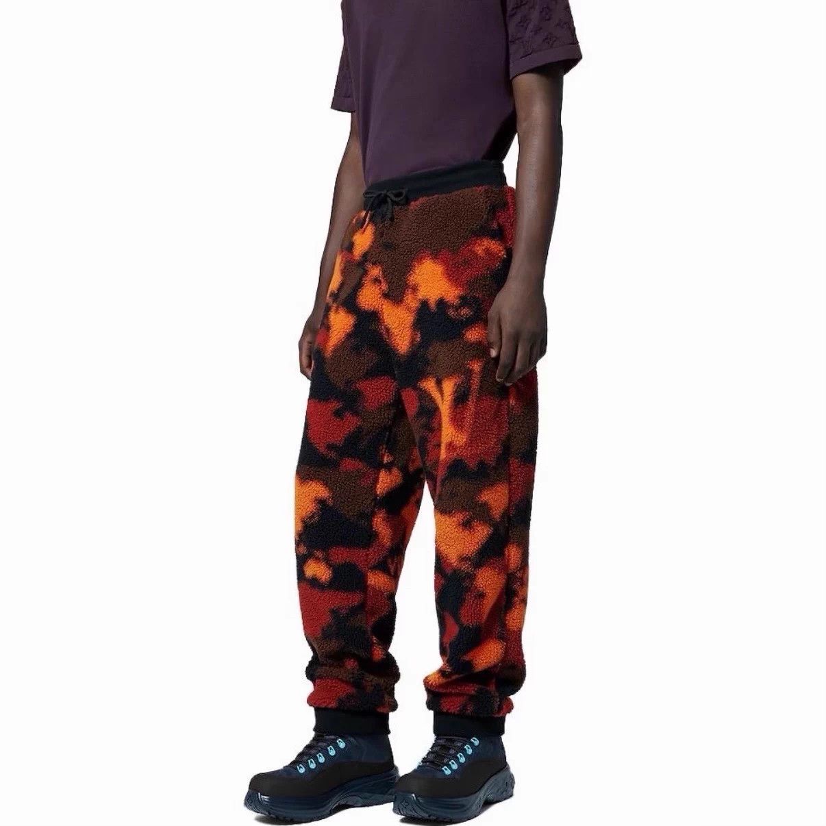 Louis Vuitton LV Teddy Fleece Gradient Print Drawstring Joggers M Orange Size US 35 - 6 Thumbnail