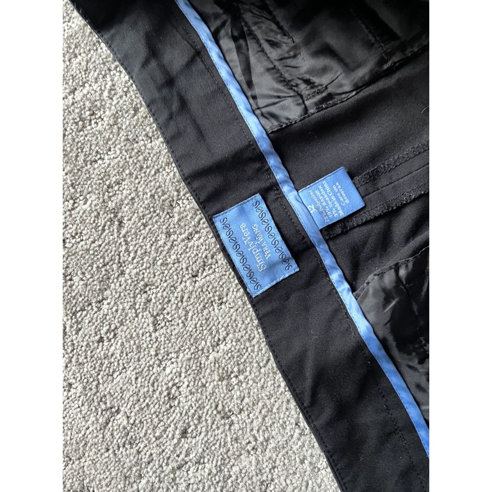 Vintage Simply Vera Vera Wang Pants Women Flat Front Stretch Black Size 12 Straight Leg Womens Size 34" / US 12 / IT 48 - 5 Thumbnail