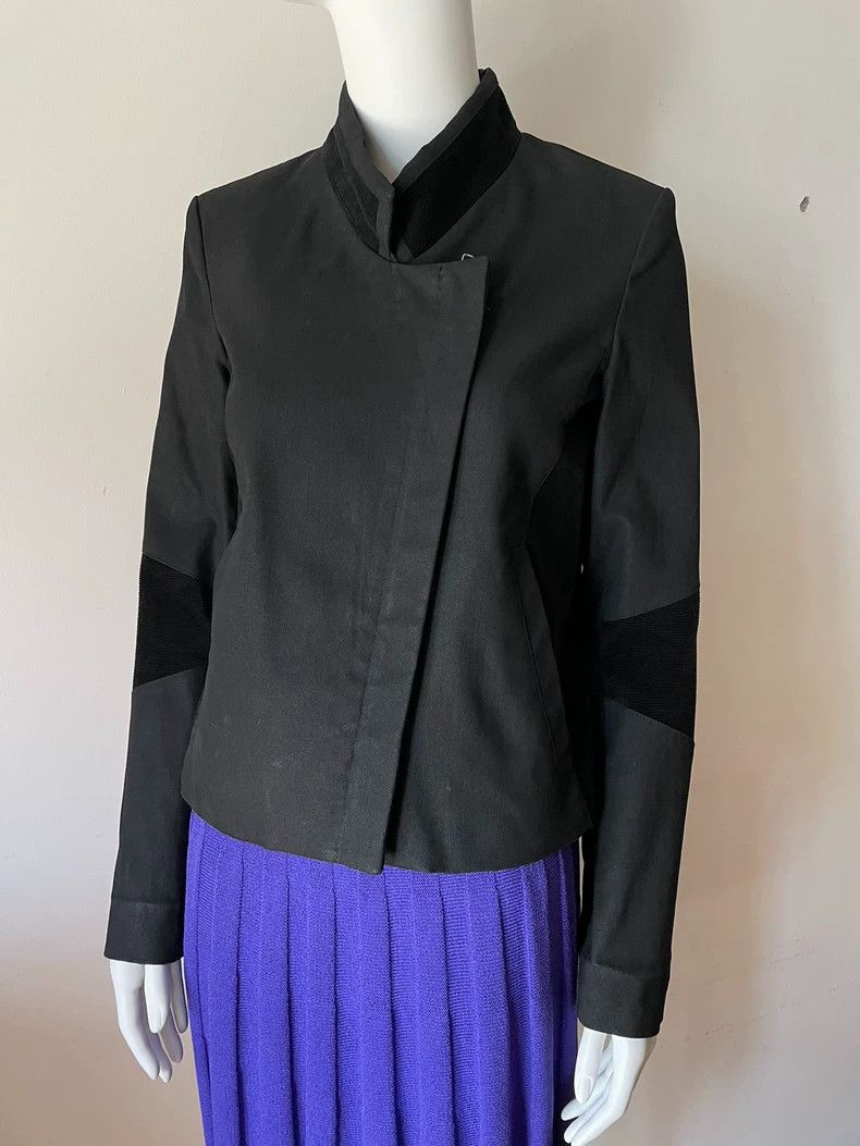 Helmut Lang HELMUT LANG Black patchwork simple fashion coat Size S / US 4 / IT 40 - 1 Thumbnail