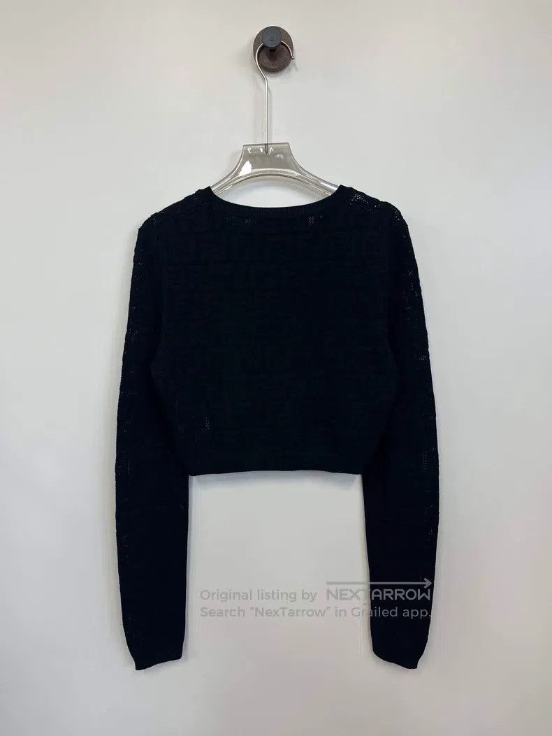 Fendi Fendi Black Knit Long Sleeve with Double F Logo Size XS / US 0-2 / IT 36-38 - 2 Thumbnail