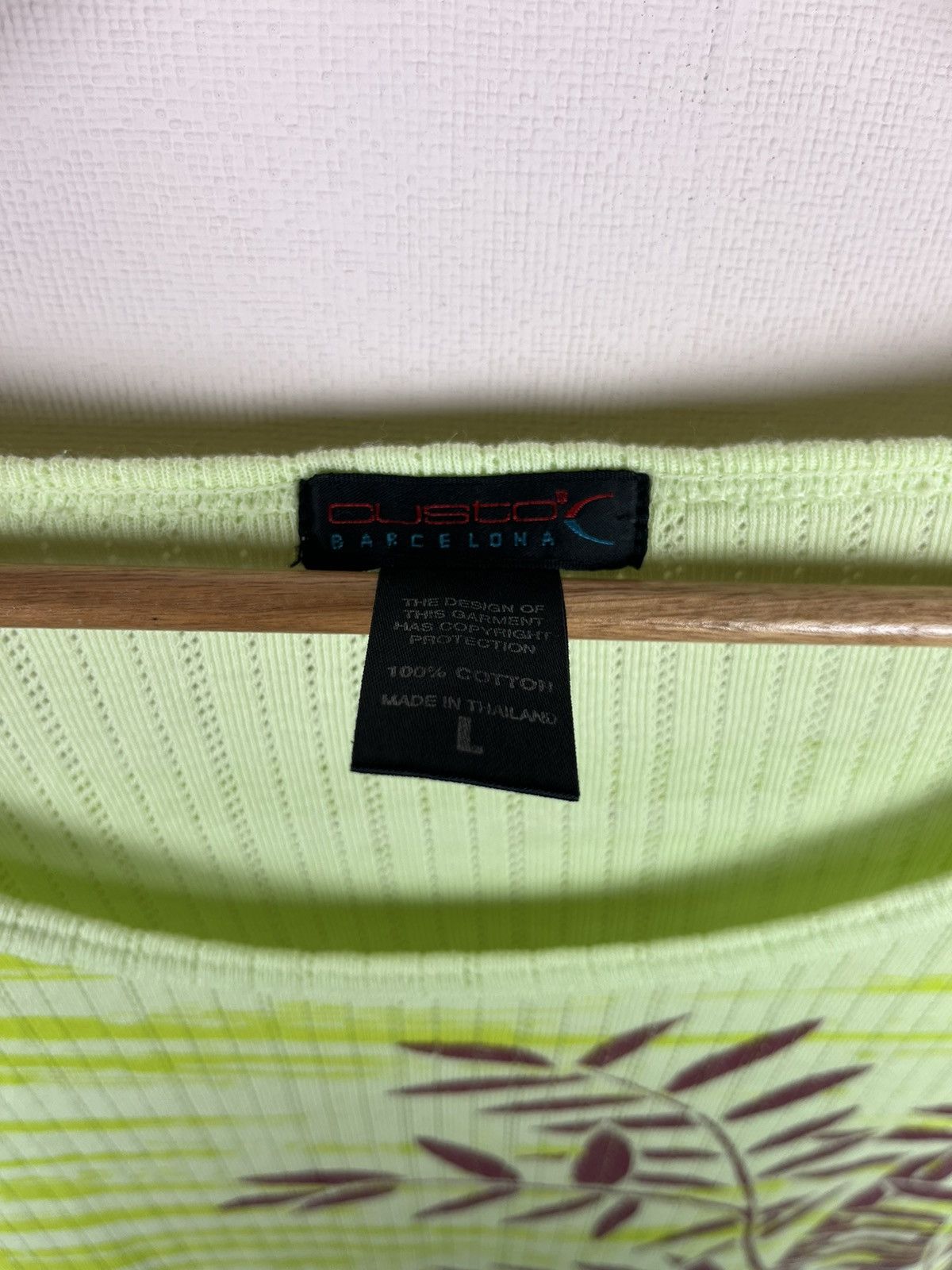 Custo Barcelona Vintage Y2K Custo Barcelona art green cotton t-shirt tee Size L / US 10 / IT 46 - 7 Thumbnail