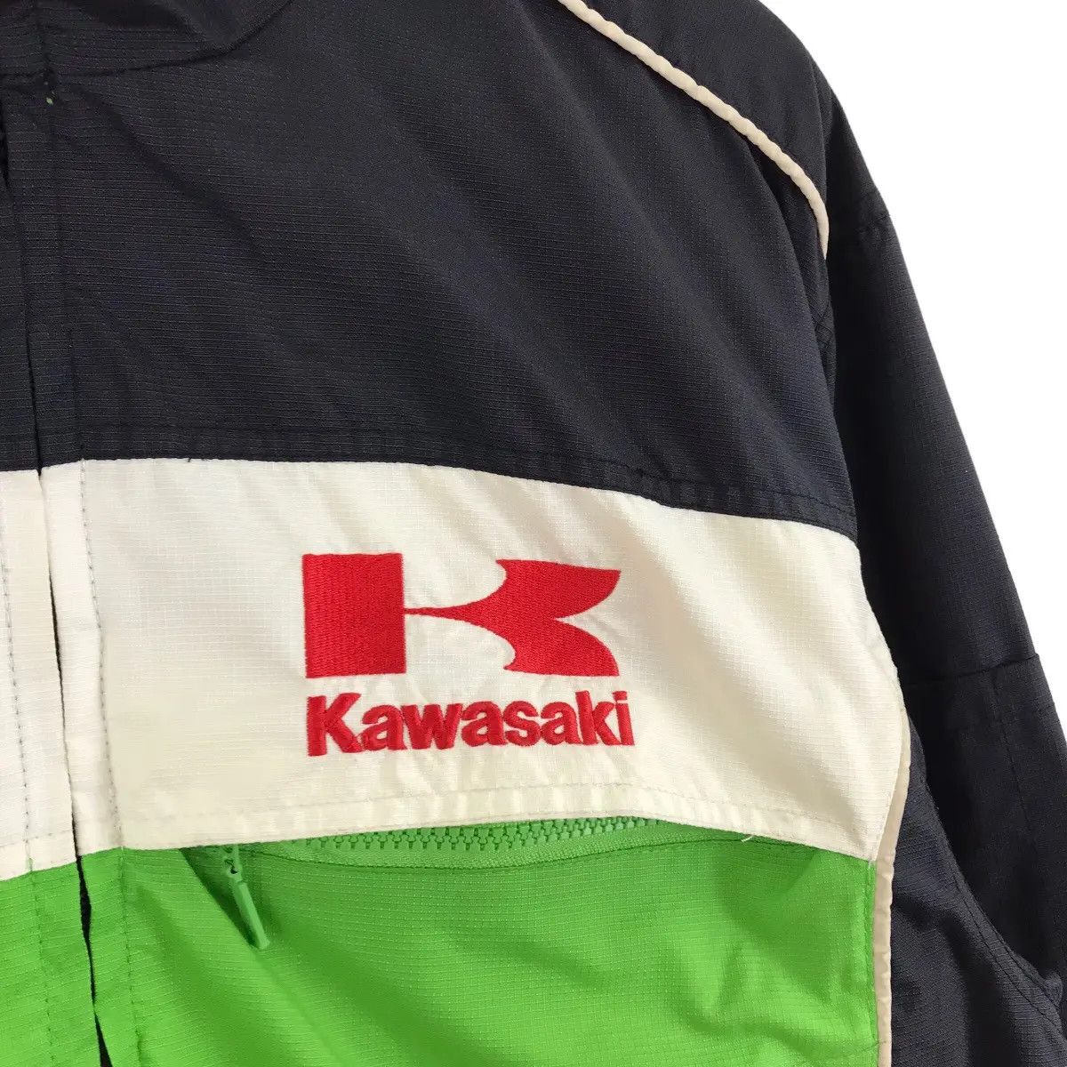 Vintage Vtg 90’ KAWASAKI JAPAN MOTORCYCLE Jacket Windbreaker Size US L / EU 52-54 / 3 - 6 Thumbnail