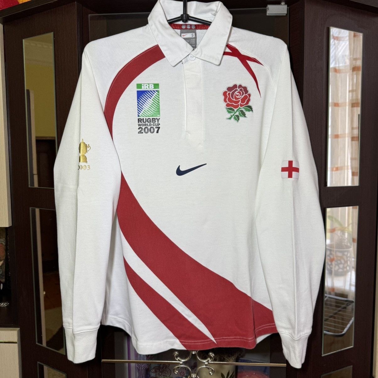 Nike Vintage Y2K Nike England 2007 Rugby World Cup Winner Jersey Size US S / EU 44-46 / 1 - 1 Thumbnail