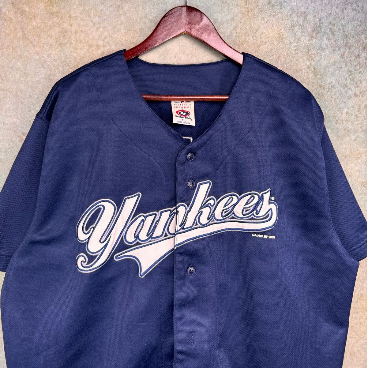 MLB × Vintage 2003 New York Yankees Alfonso Soriano Jersey Sz XL Navy Blue Size US XL / EU 56 / 4 - 7 Thumbnail