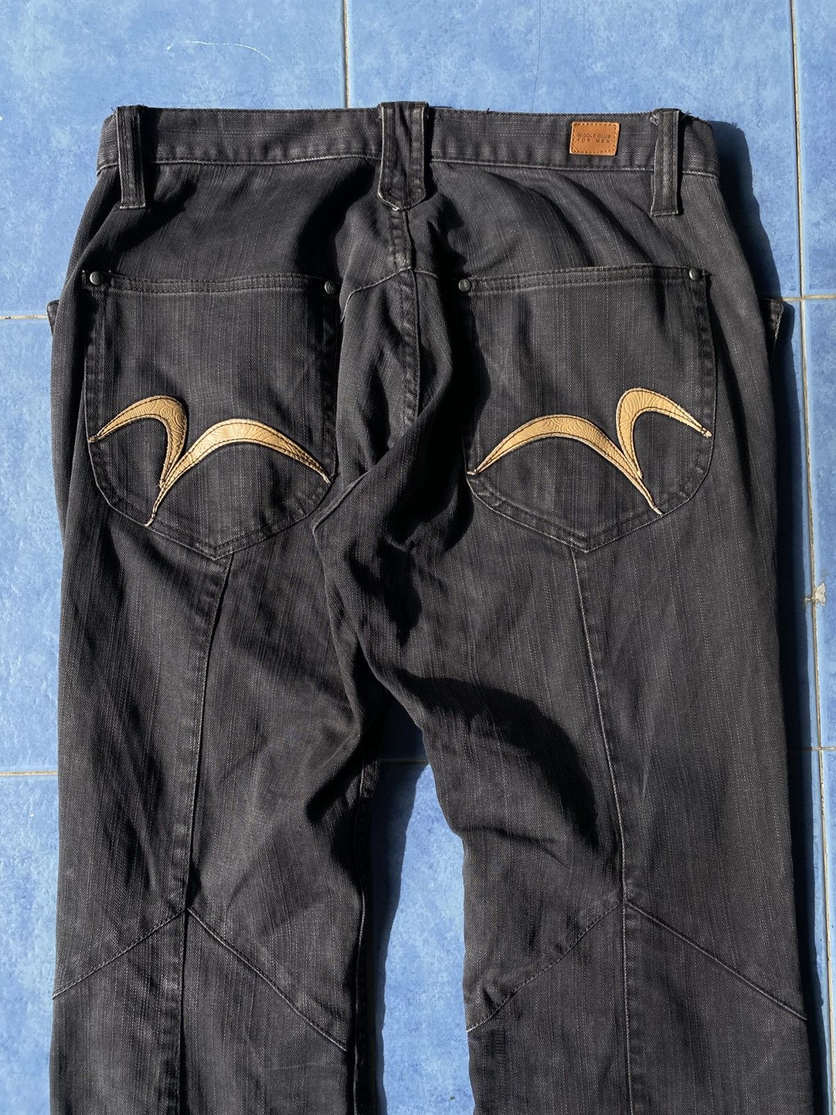 Japanese Brand Nicole Club For Men Black Denim Size US 31 - 9 Thumbnail