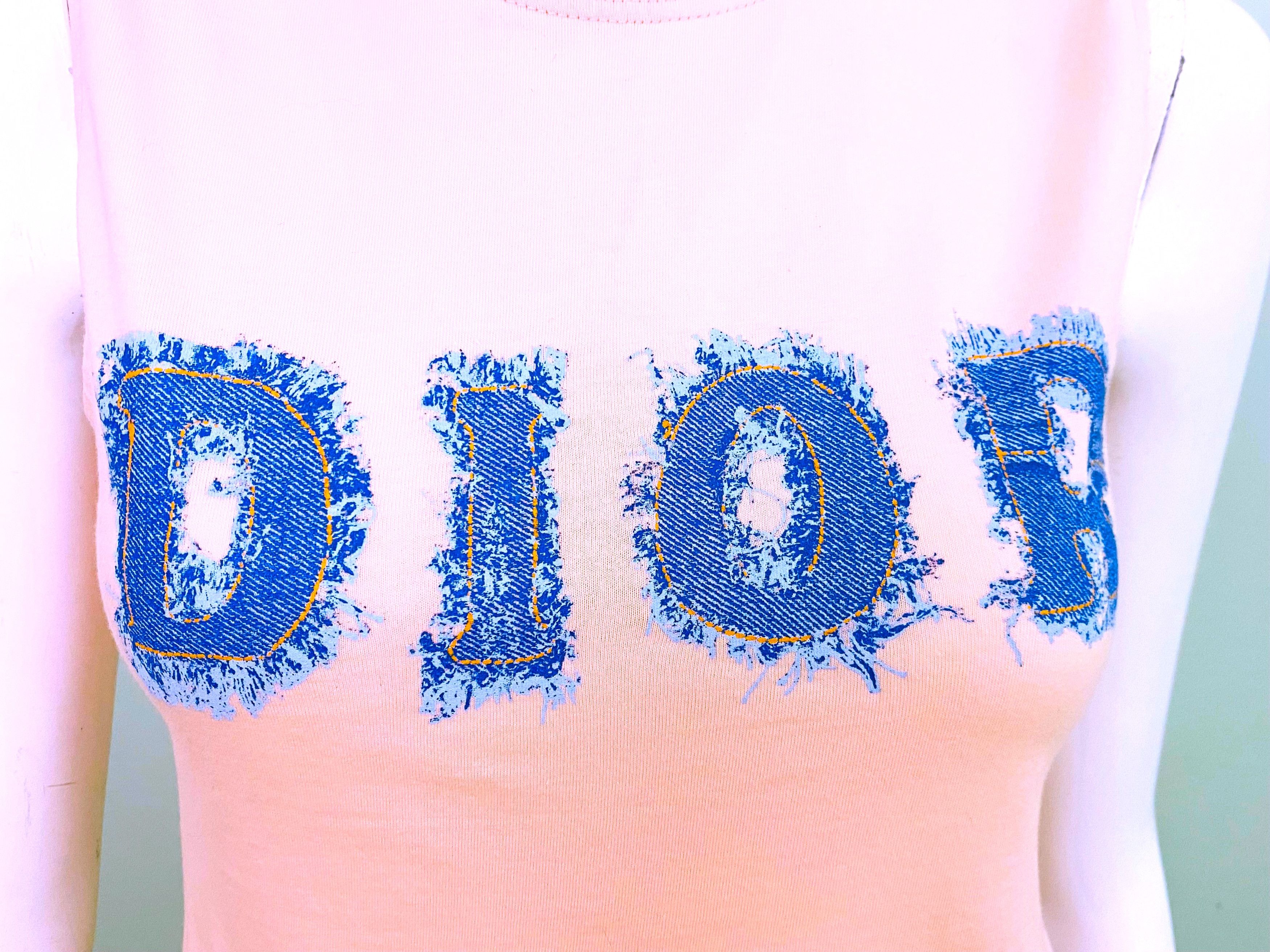 Dior Christian Dior Denim J'adore John Galliano Pink Tee Top Size XS / US 0-2 / IT 36-38 - 3 Thumbnail