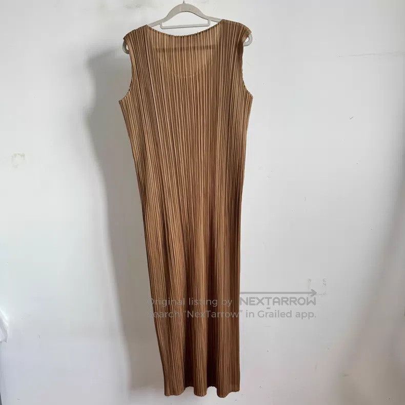 Issey Miyake Issey Miyake Brown Dress Size L / US 10 / IT 46 - 2 Thumbnail