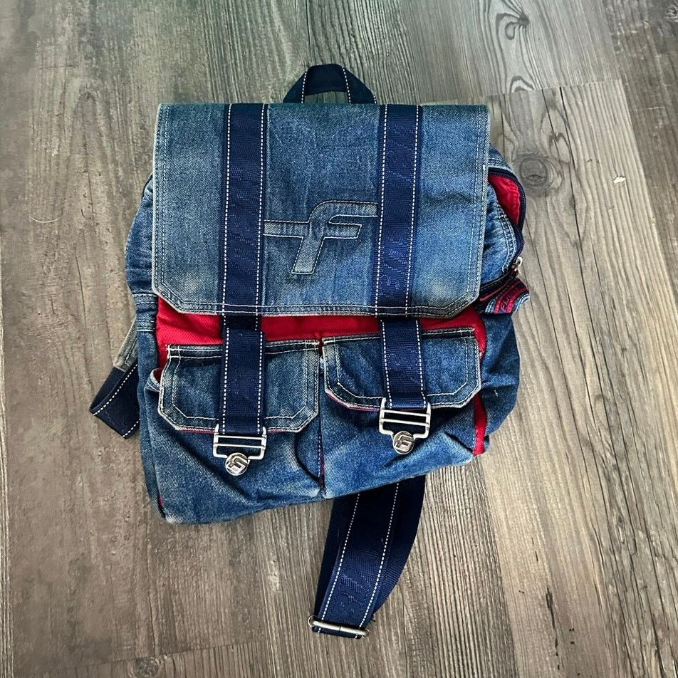 Fubu FLAWED vintage denim red fubu backpack Size ONE SIZE - 1 Thumbnail