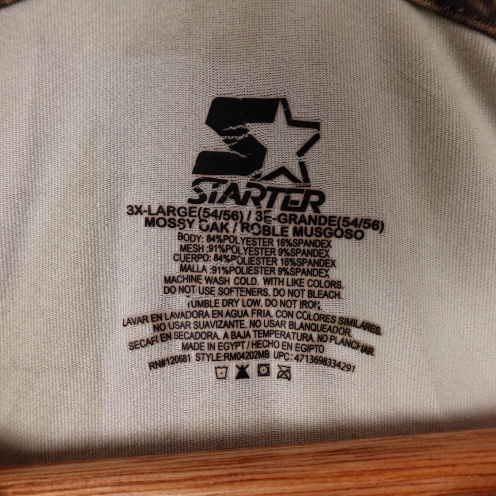 Starter VINTAGE Starter Shirt Mens 3XL Green Camo Long Sleeve Performance Base Layer Size US XXL / EU 58 / 5 - 2 Thumbnail