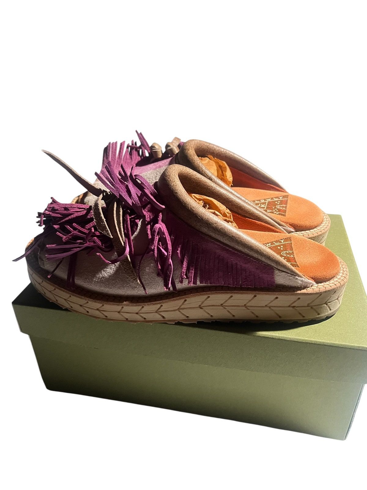Kapital Kapital Deer Leather Pueblo Sabot, Two-Tone, Purple Size US 8.5 / EU 41-42 - 7 Thumbnail