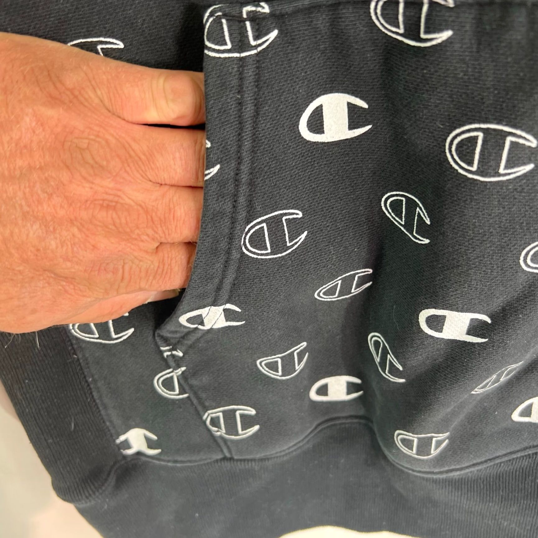 Champion Champion Hoodie Mens M Black White Fleece Pullover Reverse Weave Size US M / EU 48-50 / 2 - 4 Thumbnail