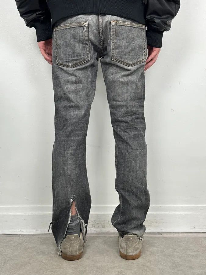 Roberto Cavalli 2000s Cavalli Grey Distressed Bootcut Jeans Size US 32 / EU 48 - 4 Thumbnail