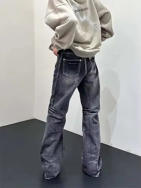 Japanese Brand Matsuoka x Endo Y2K Style BlackFlare Jeans Size US 32 / EU 48 - 4 Thumbnail