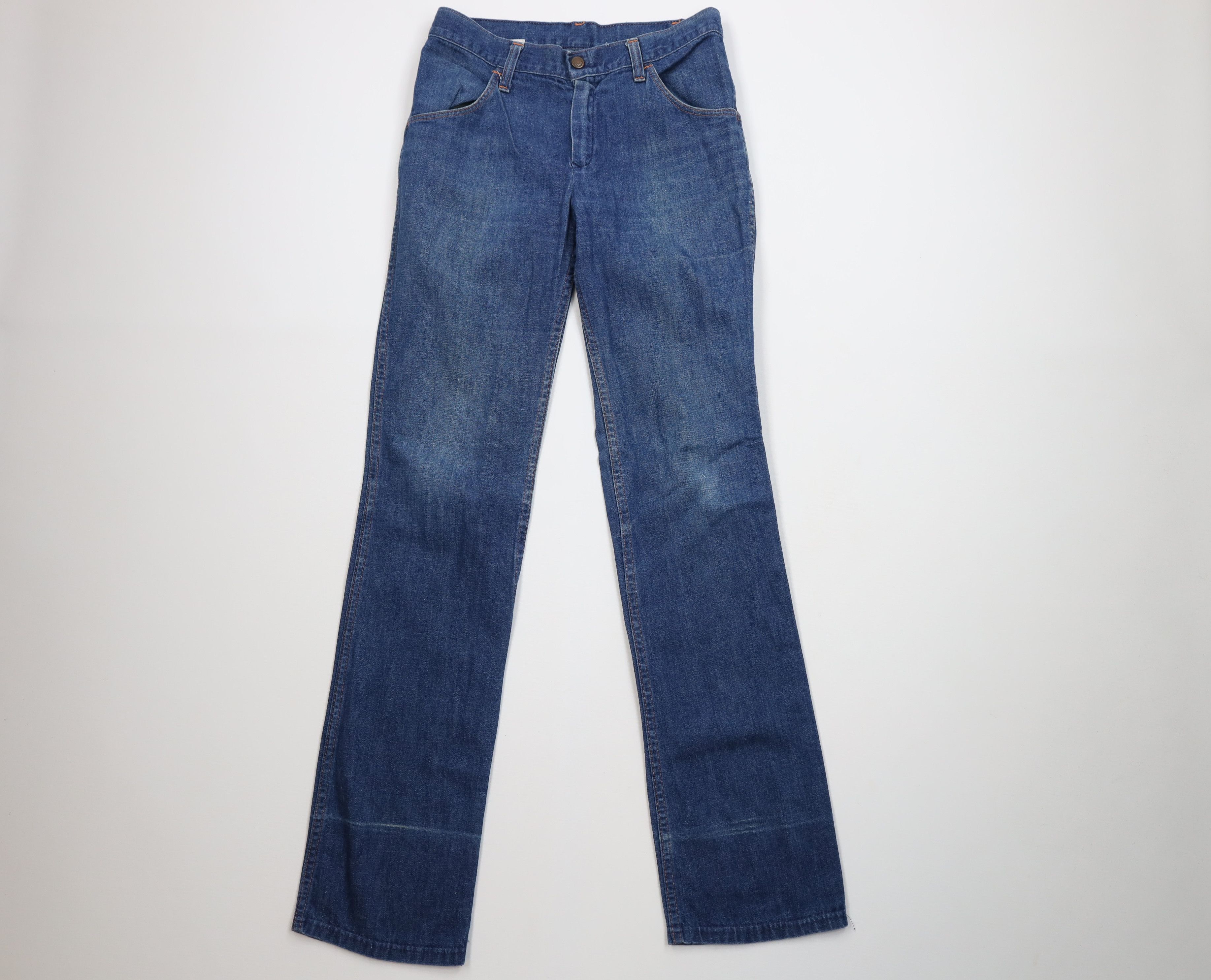 Vintage Vintage 70s Streetwear Straight Leg Denim Jeans Blue USA Size 28" / US 6 / IT 42 - 1 Thumbnail