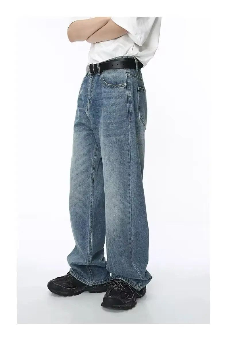Japanese Brand Streetwear Retro Washed Straight Pants Jeans Size US 30 / EU 46 - 3 Thumbnail