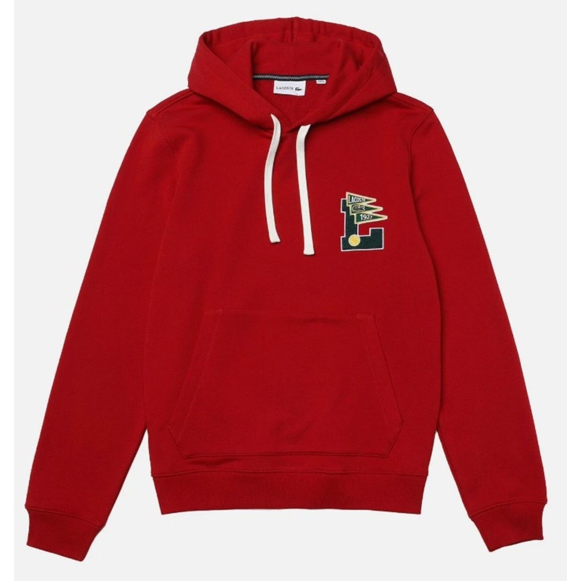 Lacoste Lacoste Mens Long Sleeve Varsity L Hooded Sweatshirt Red 4XL Size US XXL / EU 58 / 5 - 1 Thumbnail
