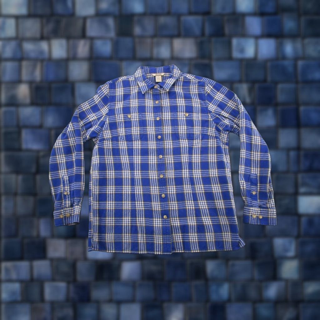 Vintage Duluth Free Swingin’ Flannel Shirt Women’s M Blue 65505 Button-Up Plaid All Seasons Casual Workwear Autumn Winter Mens? Wait. End. Size M / US 6-8 / IT 42-44 - 1 Thumbnail
