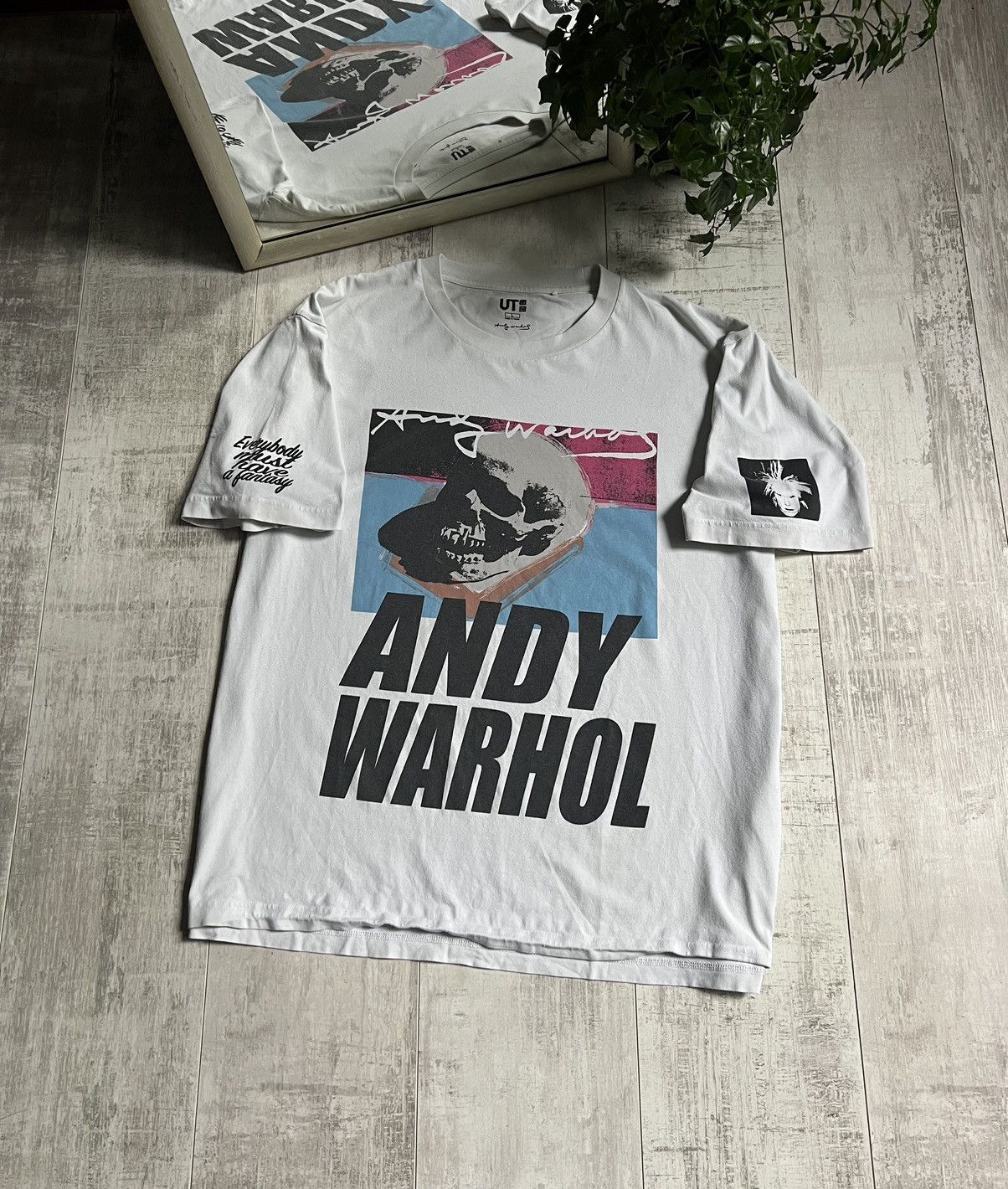 Andy Warhol × Uniqlo Andy Warhol x Uniqlo Art T-Shirt Skull Graphic RARE Size US L / EU 52-54 / 3 - 1 Thumbnail