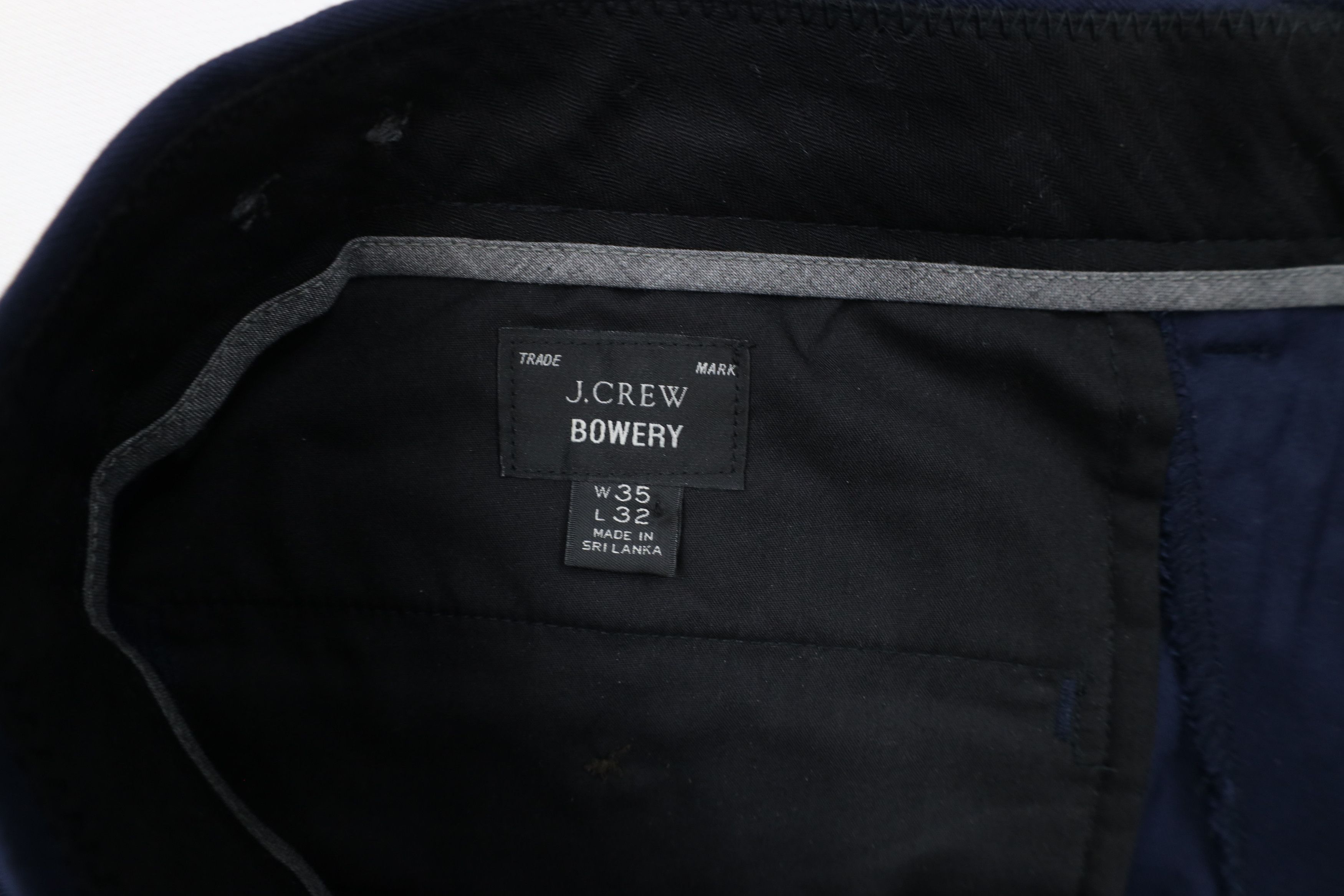 J.Crew × Vintage J Crew Bowery Classic Fit Stretch Chino Pants Navy Blue Size US 35 - 6 Thumbnail