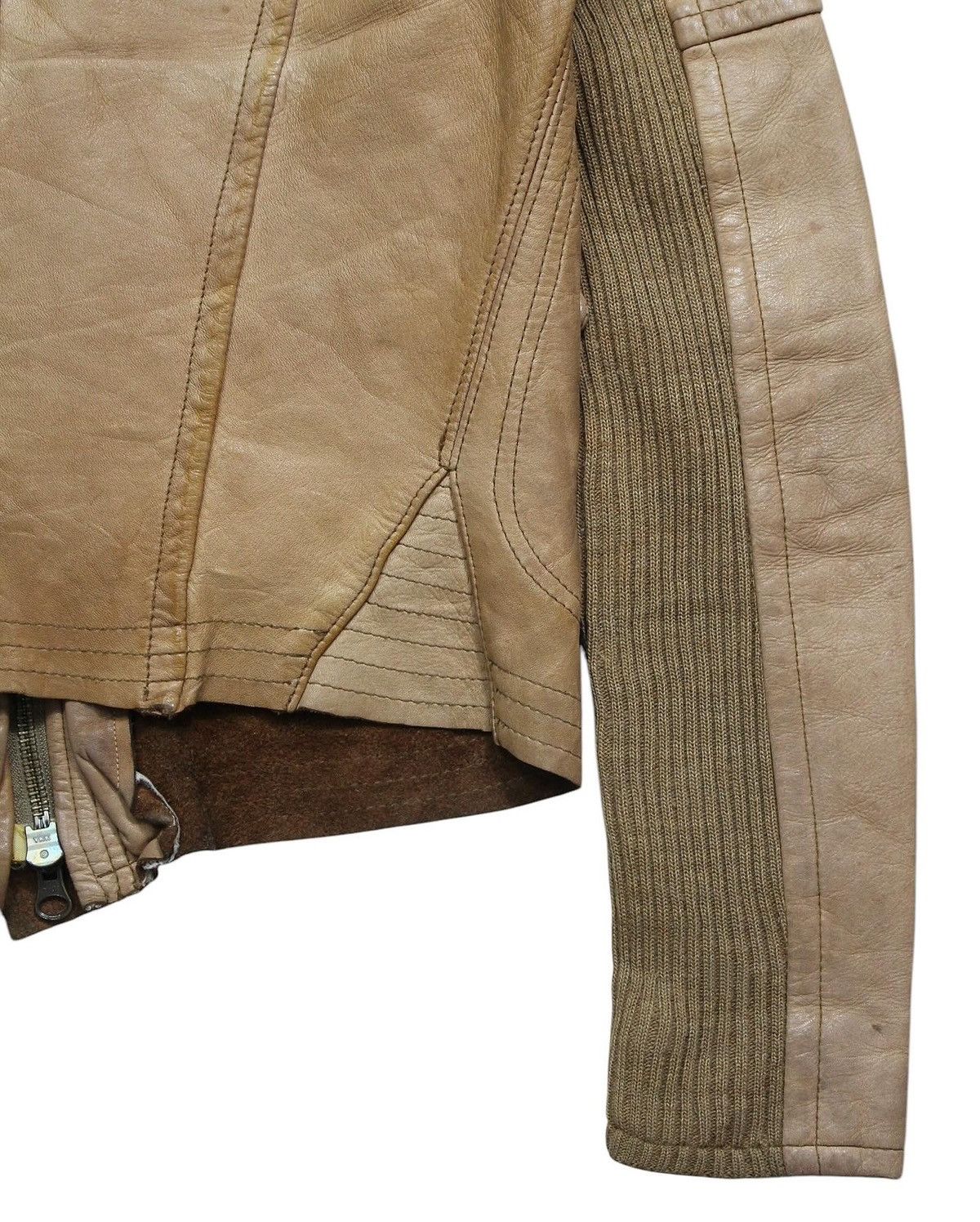 Vintage 2000S FAITHFUL FANATIC LAMBSKINS LEATHER ZIP UP JACKET Size M / US 6-8 / IT 42-44 - 6 Thumbnail