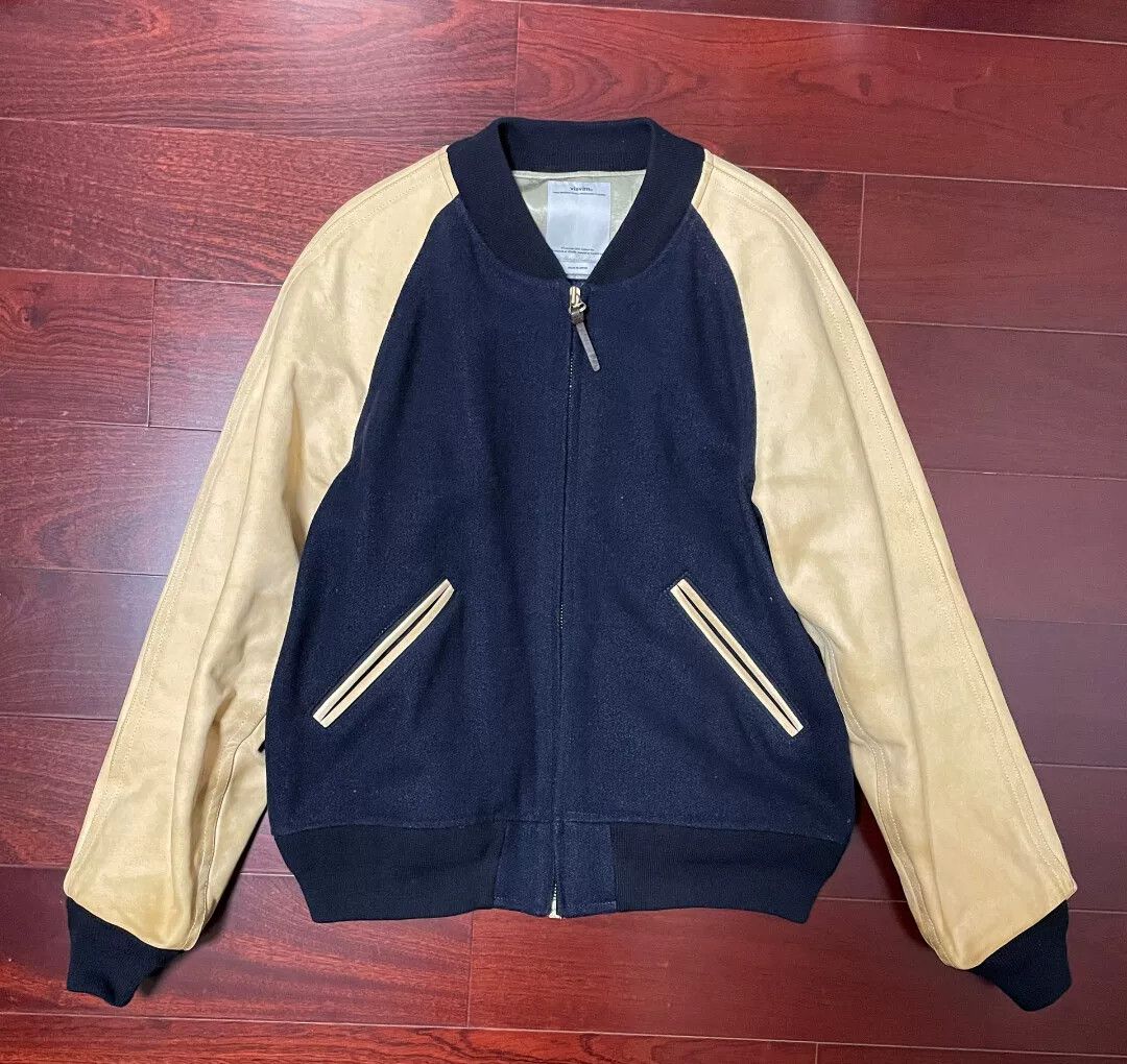 Visvim visvim baseball jacket with natural leather sleeves Size US M / EU 48-50 / 2 - 1 Thumbnail