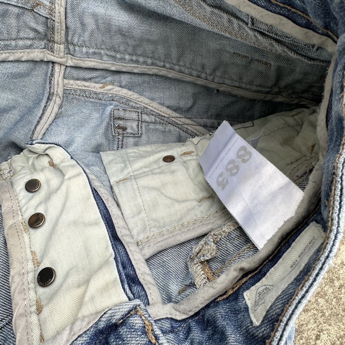 Issey Miyake × Japanese Brand × Y/Project Vintage Japanese Style 883 Police Jeans Crazy Fit Grunge 00s Size US 30 / EU 46 - 7 Thumbnail