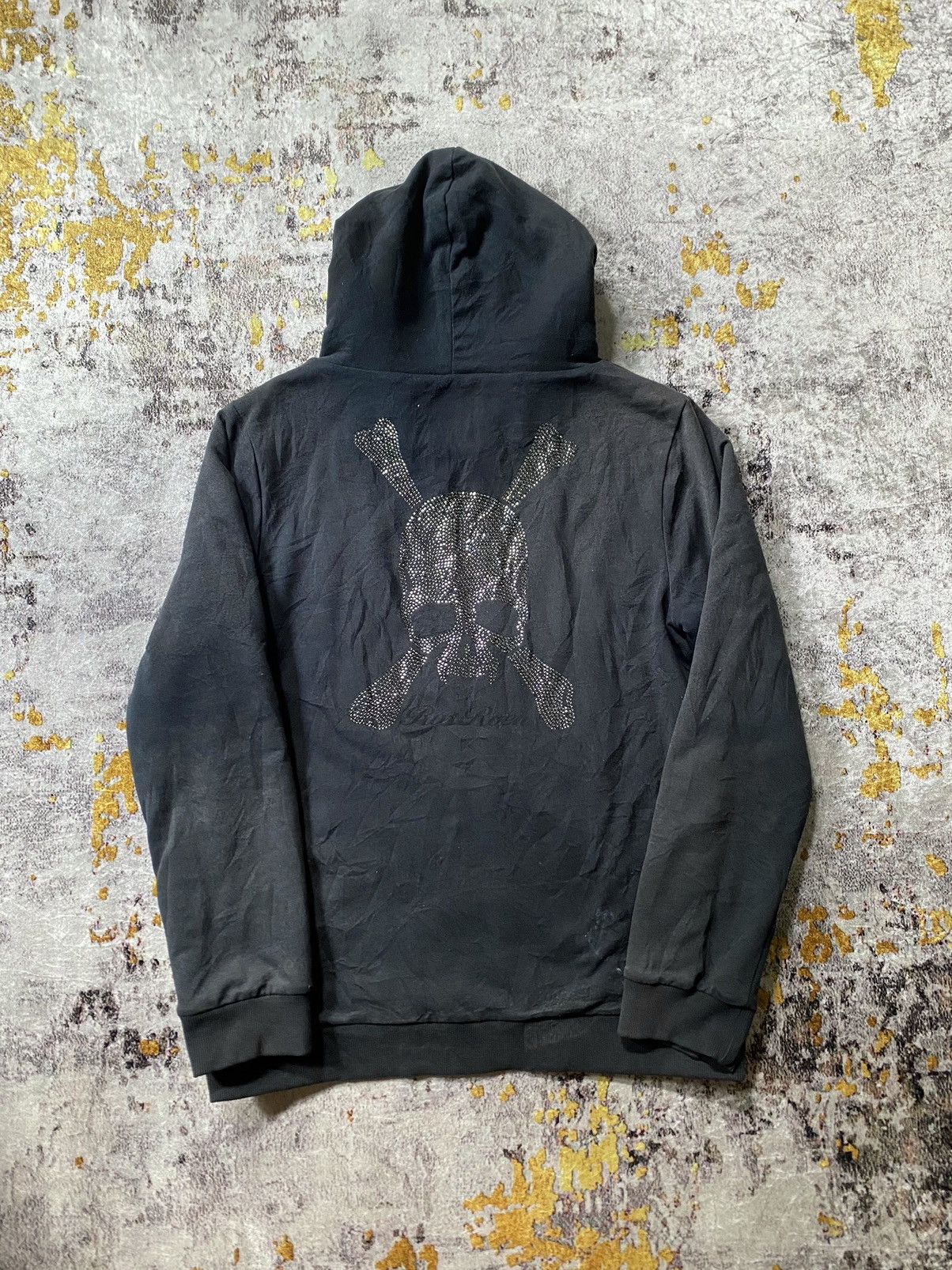 Roen Roen Zip Up Hoodie Love And Peace Skull | Grailed