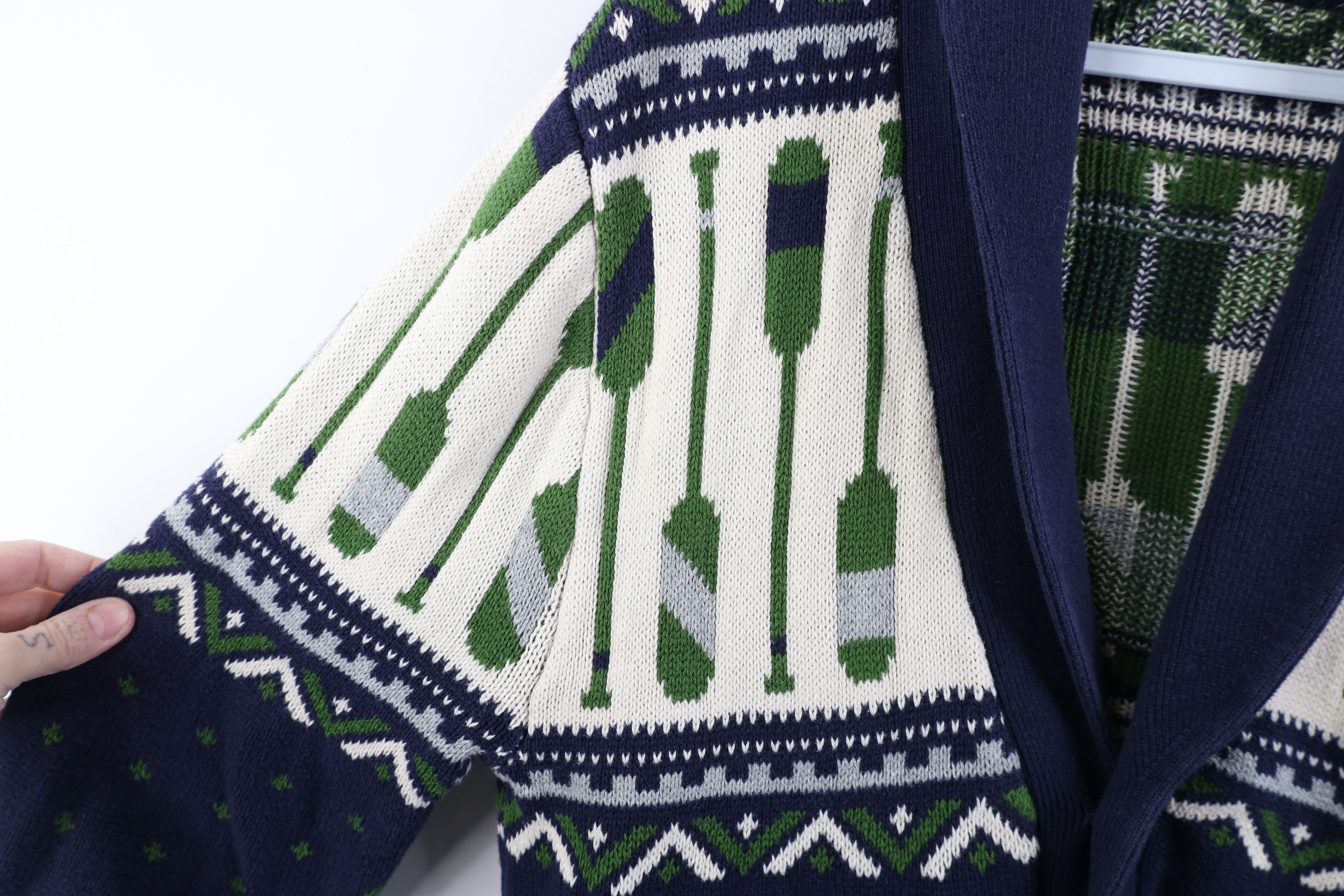 Vintage Vintage 90s Y2K Streetwear Fair Isle Shawl Cardigan Sweater Size US M / EU 48-50 / 2 - 4 Thumbnail