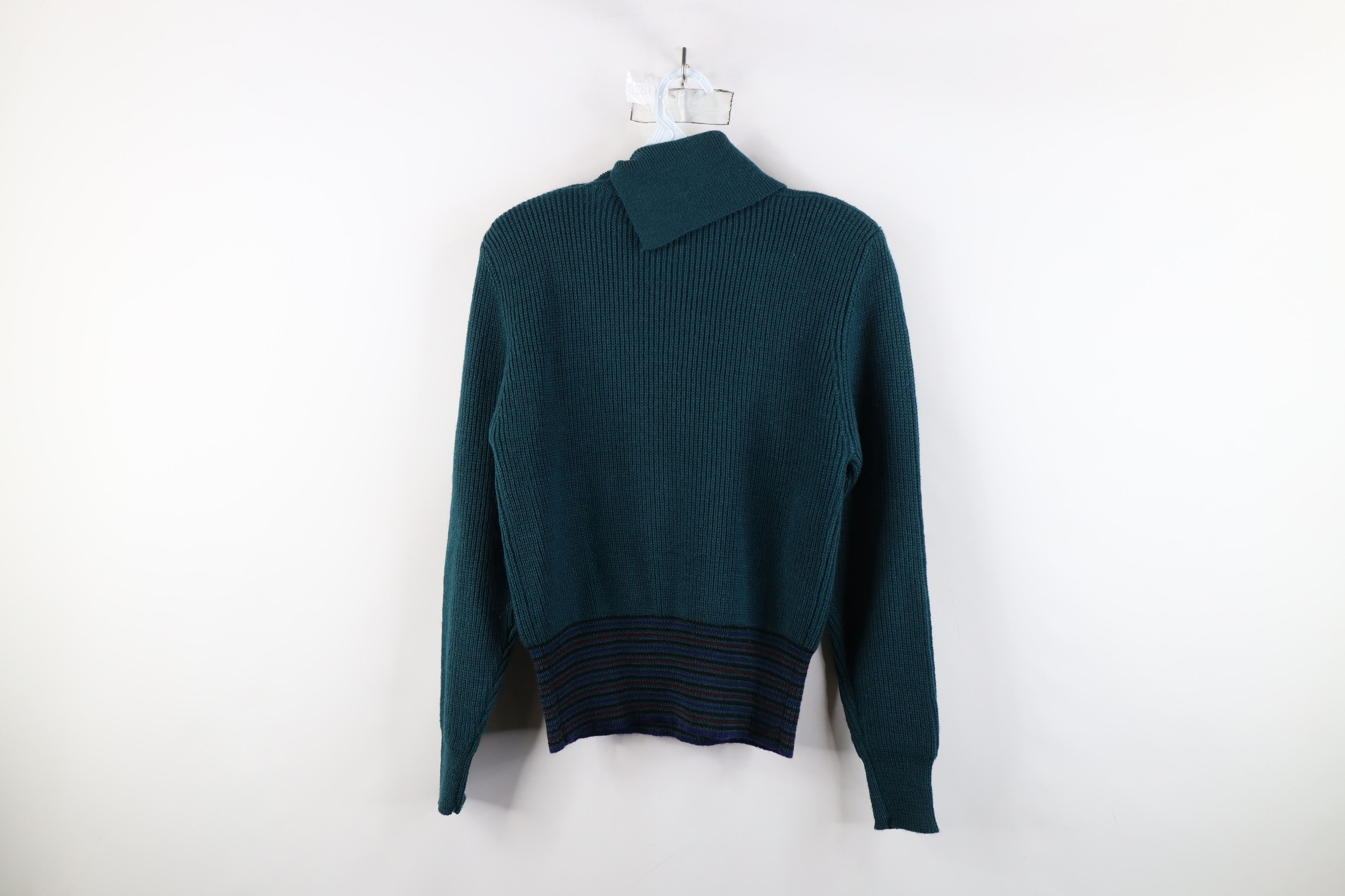 Vintage Vintage 80s 90s Mid Mod Wool Ribbed Knit Turtleneck Sweater Size M / US 6-8 / IT 42-44 - 11 Thumbnail