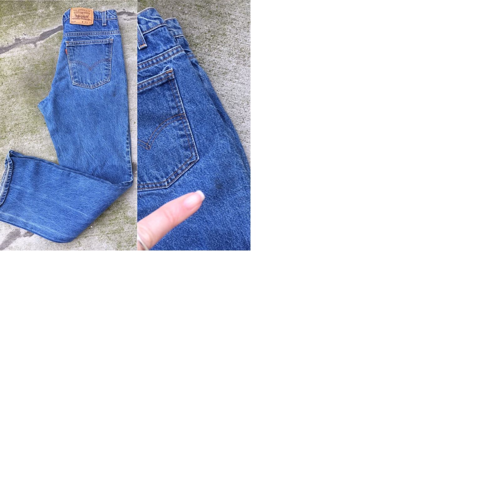 Levi's VINTAGE Levi's 517 Jeans Orange Tab Made In USA Sz 36 32 Denim Jeans Blue 1990s Mens Size US 34 / EU 50 - 9 Thumbnail