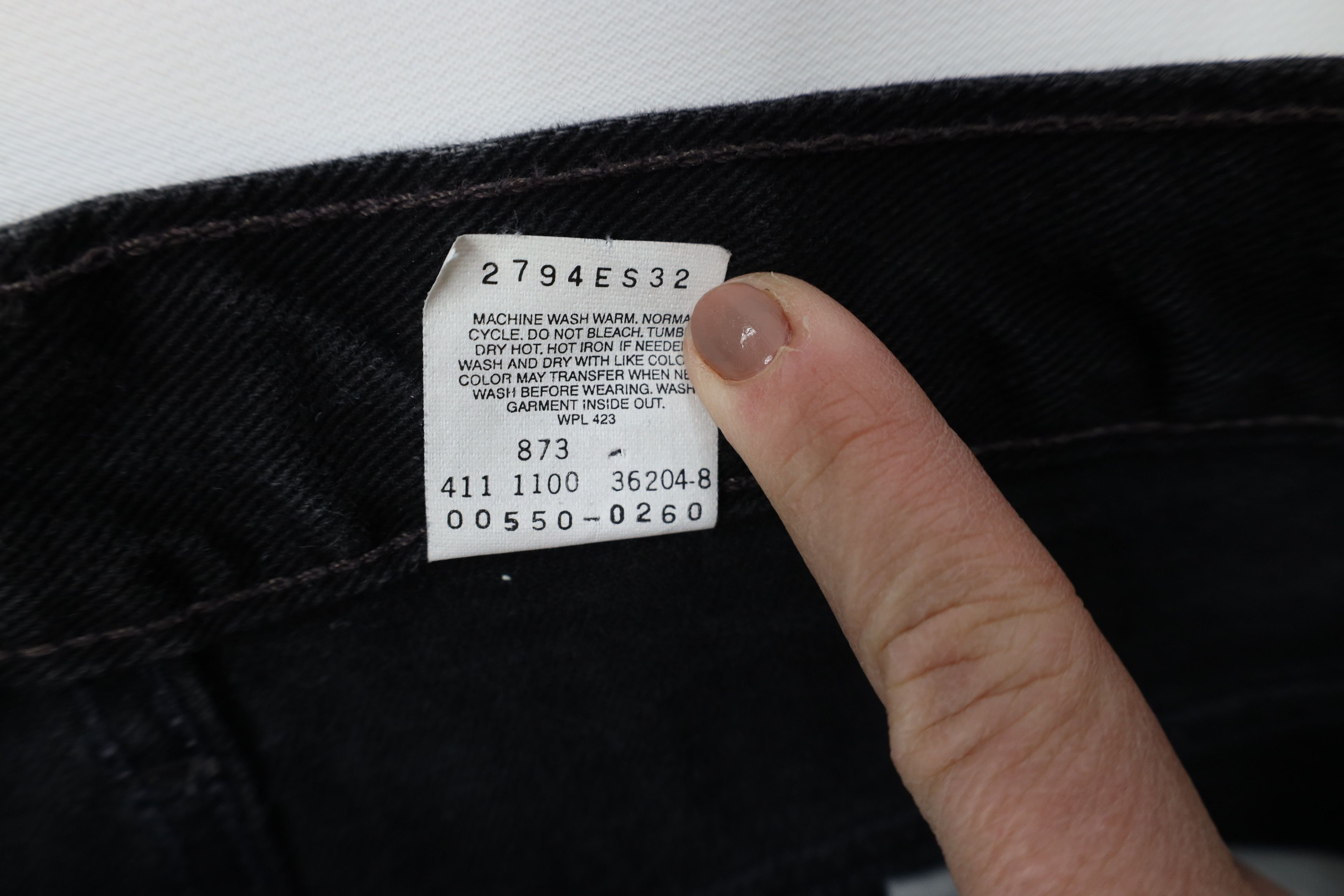 Levi's Vintage Y2K Levis 550 Relaxed Fit Denim Jeans Black Cotton Size US 38 / EU 54 - 8 Thumbnail