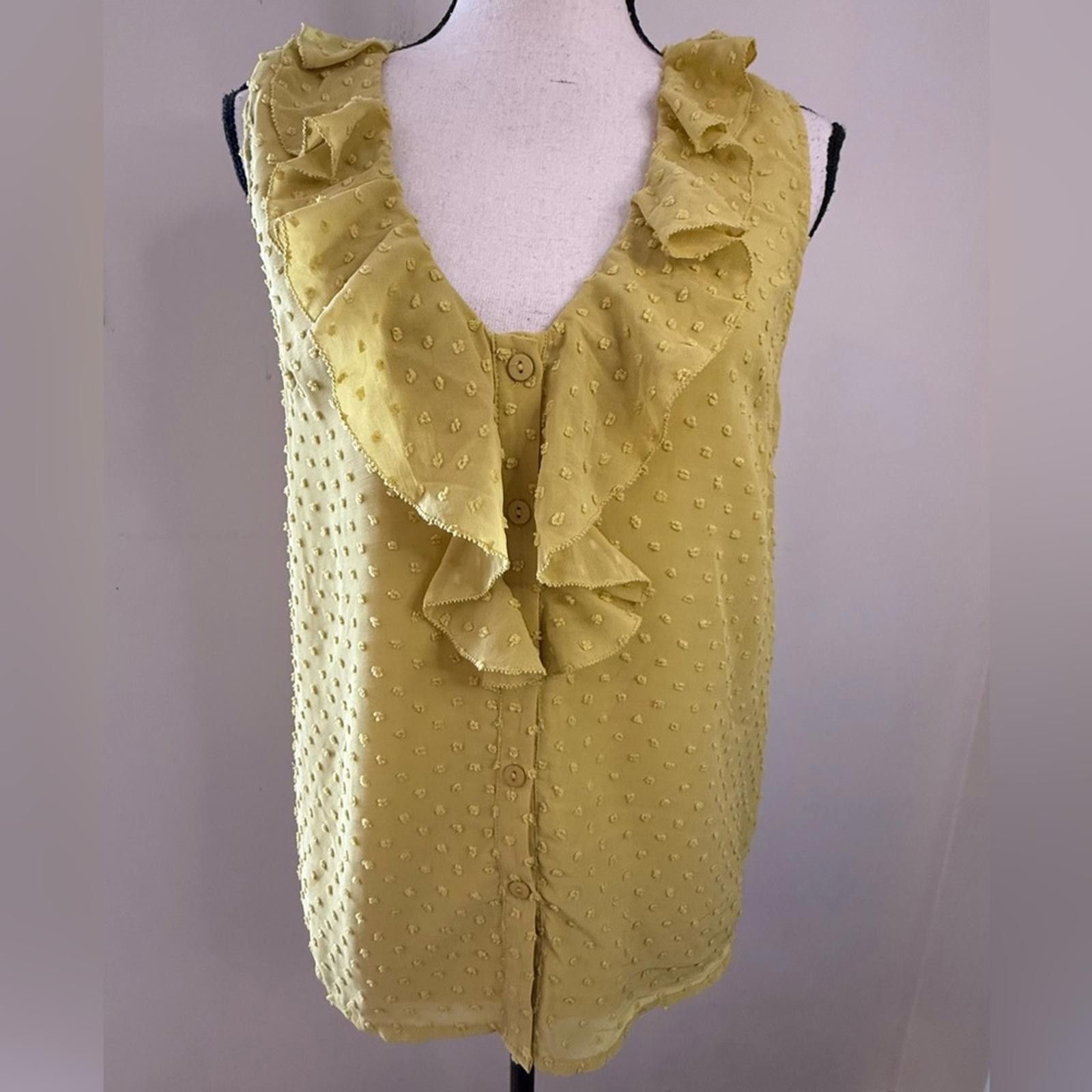 Other Wishlist Apparel mustard yellow Swiss dot sleeveless top M Size M / US 6-8 / IT 42-44 - 1 Thumbnail