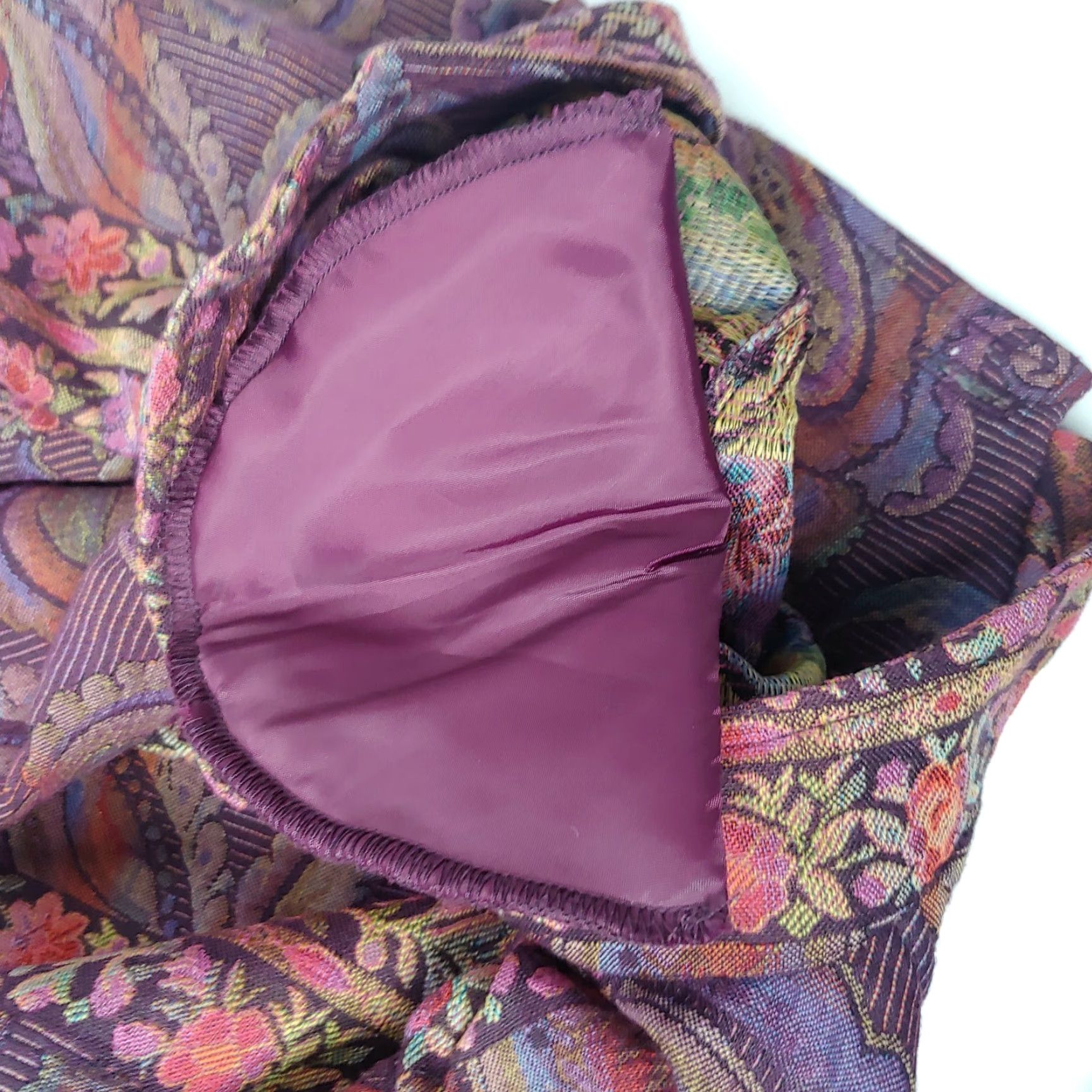 Vintage Koret Blazer Jacket Petite Brocade Tapestry Floral Paisley Purple Button Up Women’s PM Printed Dressy 90s? Size M / US 6-8 / IT 42-44 - 6 Thumbnail