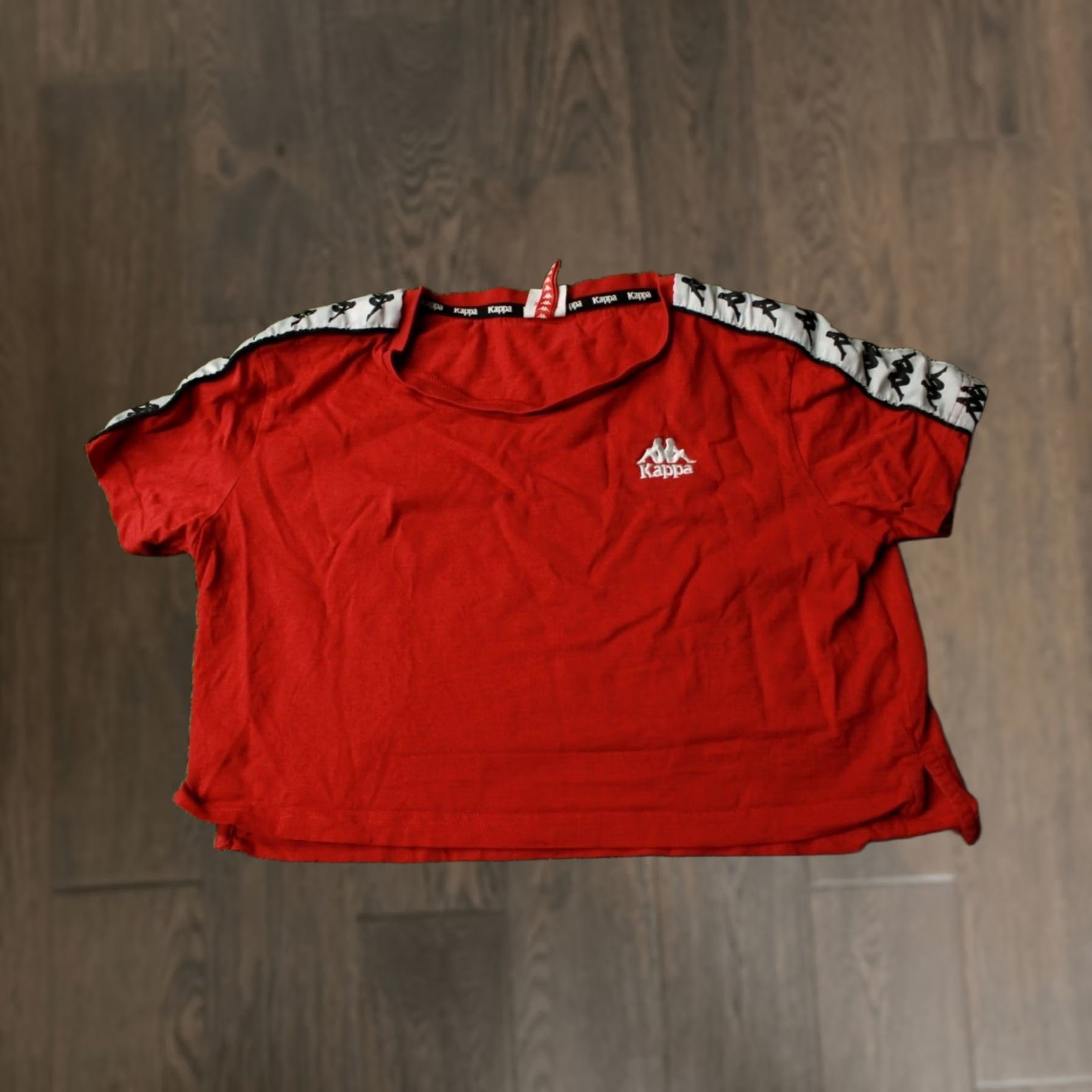 Kappa Kappa Shirt Women XS Casual Short Sleeve Jersey 100% Cotton Red White Black 2019 T-Shirt Size XS / US 0-2 / IT 36-38 - 1 Thumbnail