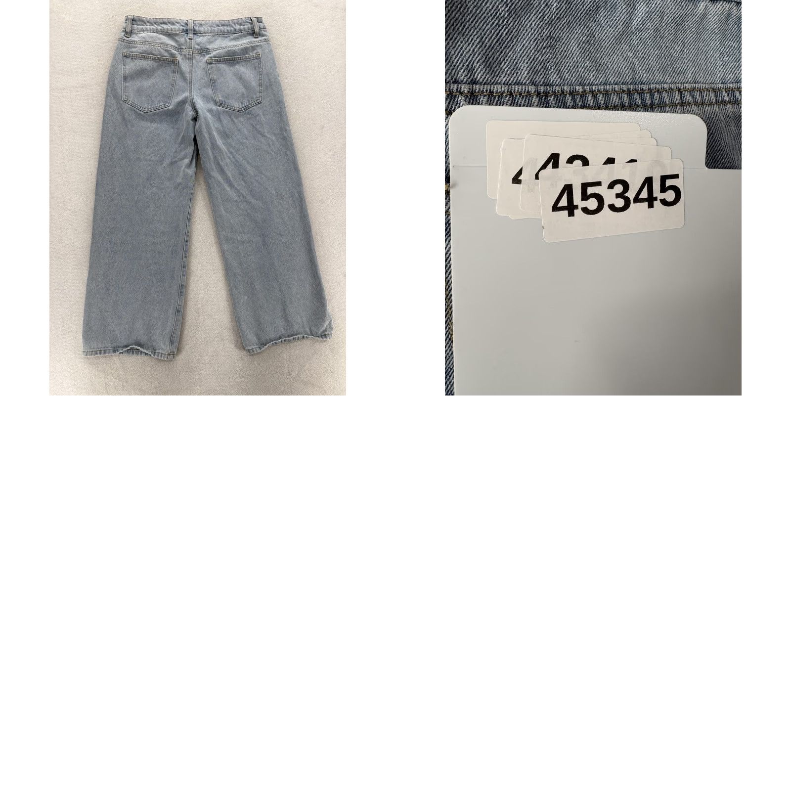Vintage Edikted Jeans Womens Medium Wide-Leg Light Wash Blue Denim High Rise Skater Y2K Jeans Woman Wide Leged Pockets Size 32" / US 10 / IT 46 - 9 Thumbnail