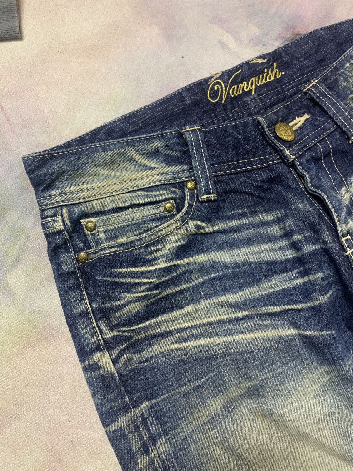 Vanquish Gimmick Flare Vanquish Gold Washed Denim Size US 30 / EU 46 - 5 Thumbnail