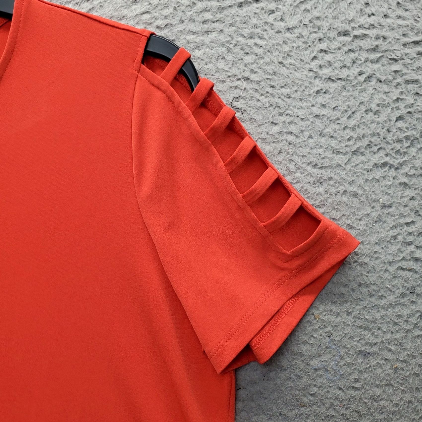Michael Kors Michael Kors Blouse Womens Large Red Gold Logo Strappy Sleeves Pullover Shirt XS-? Size L / US 10 / IT 46 - 7 Thumbnail